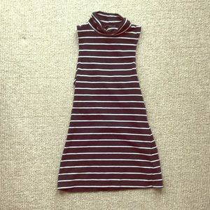 Express Striped Turtleneck Tank